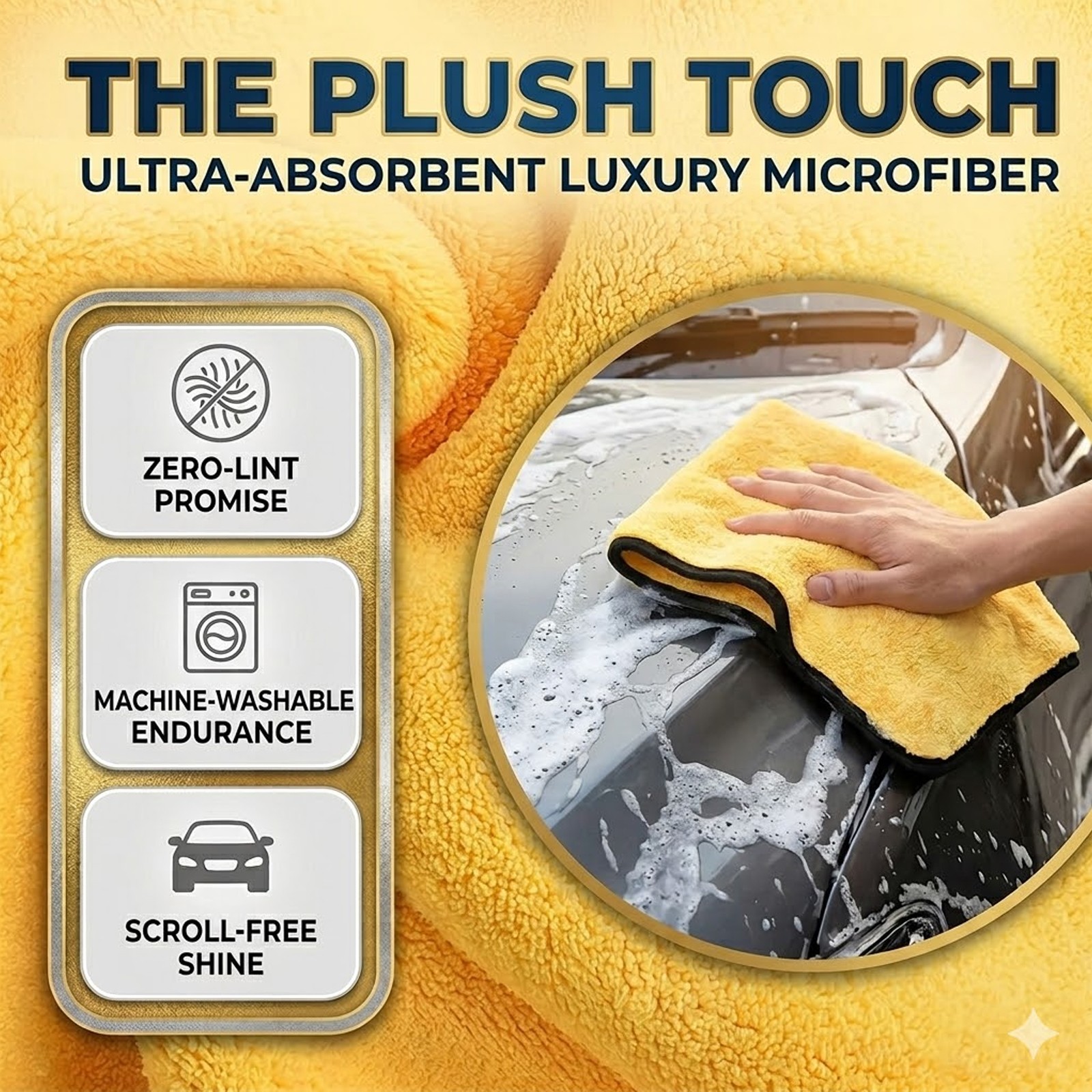 2/10/50 Pack Microfiber Cleaning Towels For Car Wash Drying Detailing
