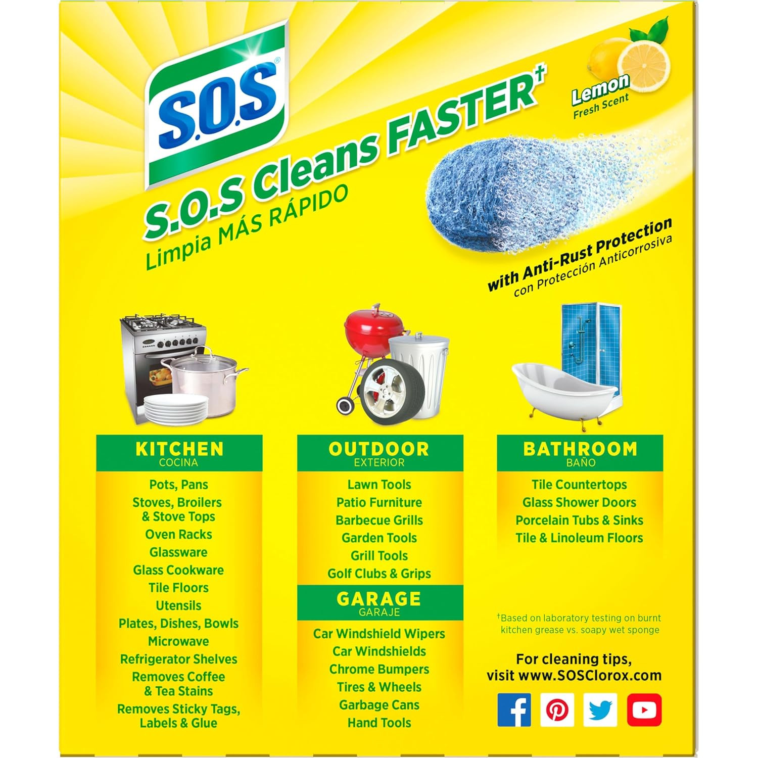 Steel Wool Soap Pads, Lemon Fresh, 10 Count