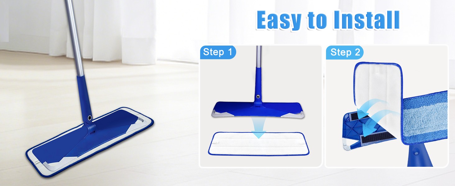 4 Pack Mop Replacement Pads Compatible with Bona Mop,Microfiber Cleaning Pad for