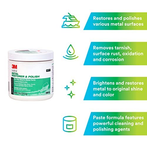 3M Metal Restorer and Polish 09019 Paste 18 oz – Rust, Corrosion, Tarnish Remove