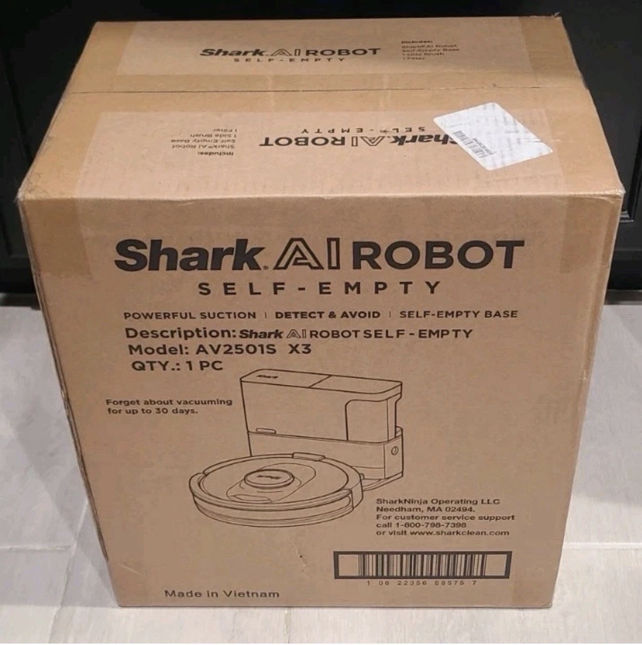 Shark AV2501S AI Ultra Robot Vacuum with Matrix Clean and Home Mapping