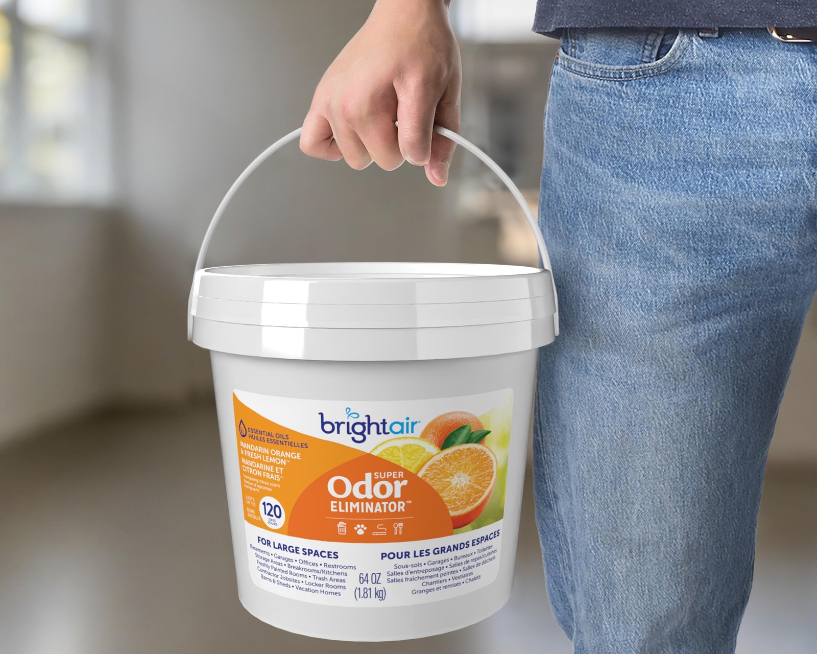 64 oz. Super Odor Eliminator, For Large Spaces, Mandarin Orange & Fresh Lemon…