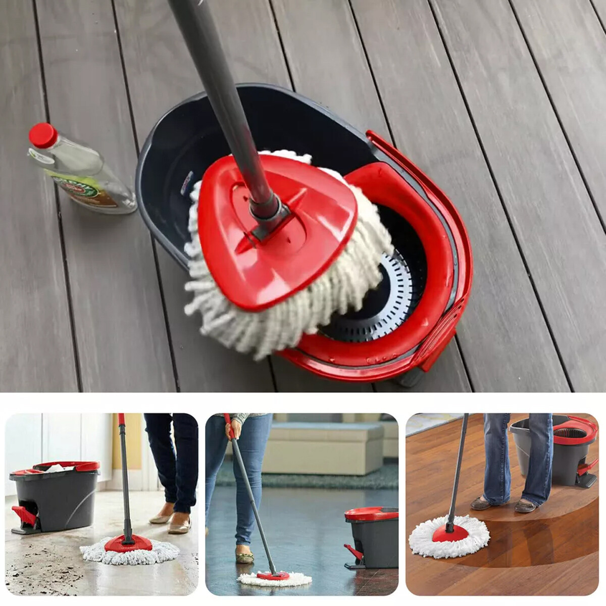 360° Rotating Replacement Mop Base Parts Refill Head Disc For O-Cedar Easy Wring
