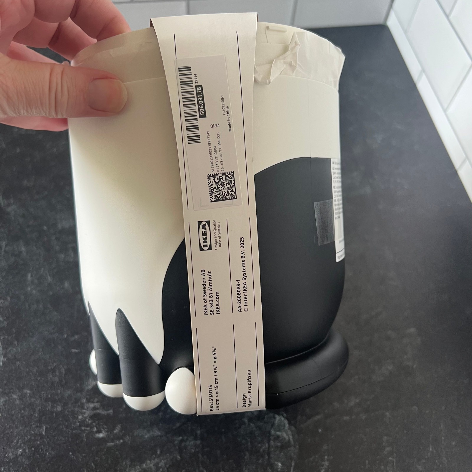 Black and White Tuxedo Cat Storage Container – IKEA GREJSIMOJS NEW