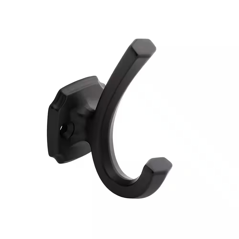 Veranda Collection Hook 2.50 in H Zinc 35 Lb. Load Capacitymodern Matte Black Fi
