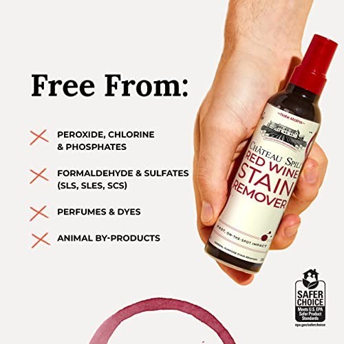 Wine Stain Remover Spray – Laundry & Carpet Cleaner – EPA Safer Choice – 4 Fl Oz