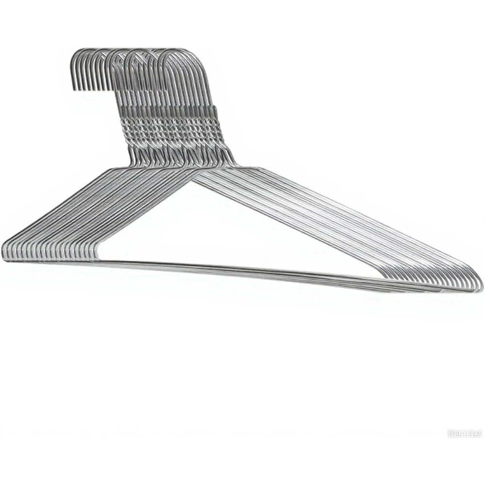 Silver Wire Hangers 20 Pack for Shirts Coats and Clothing Storage