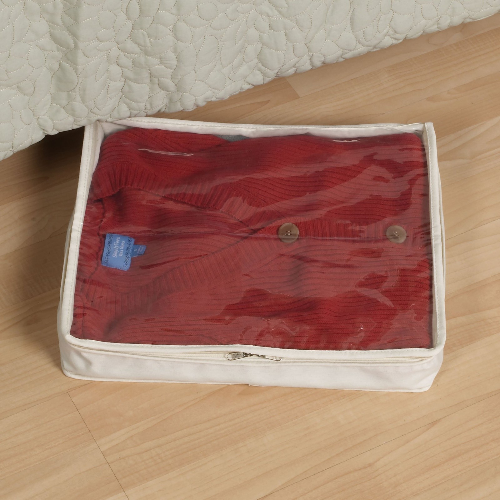 Household Essentials Lightweight Canvas Sweater Bag 2 2-Pack, Natural