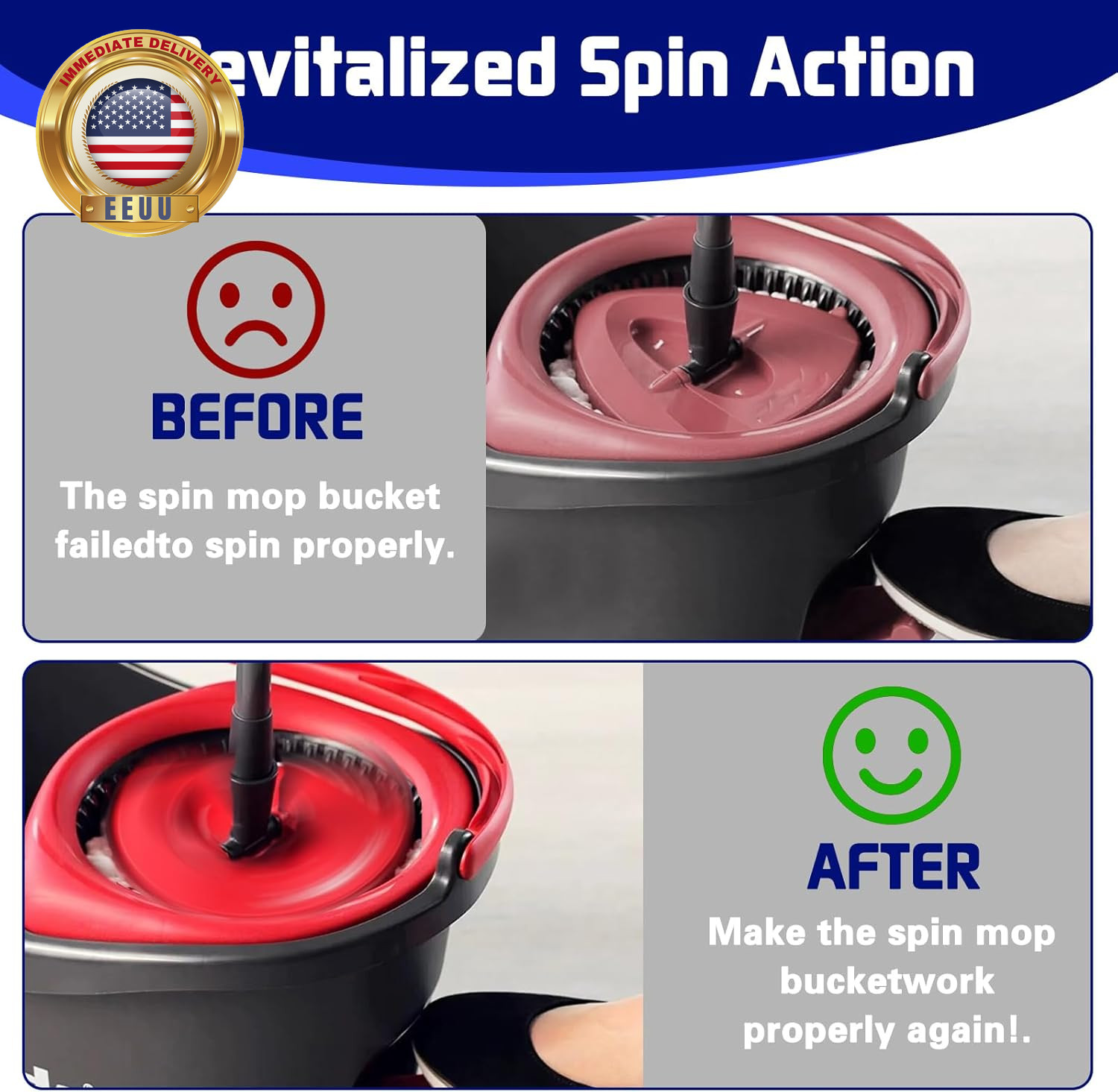 3 Pack Pedal Bearing Replacement for Ocedar Mop Bucket – Easy Fix for 90% Rotati