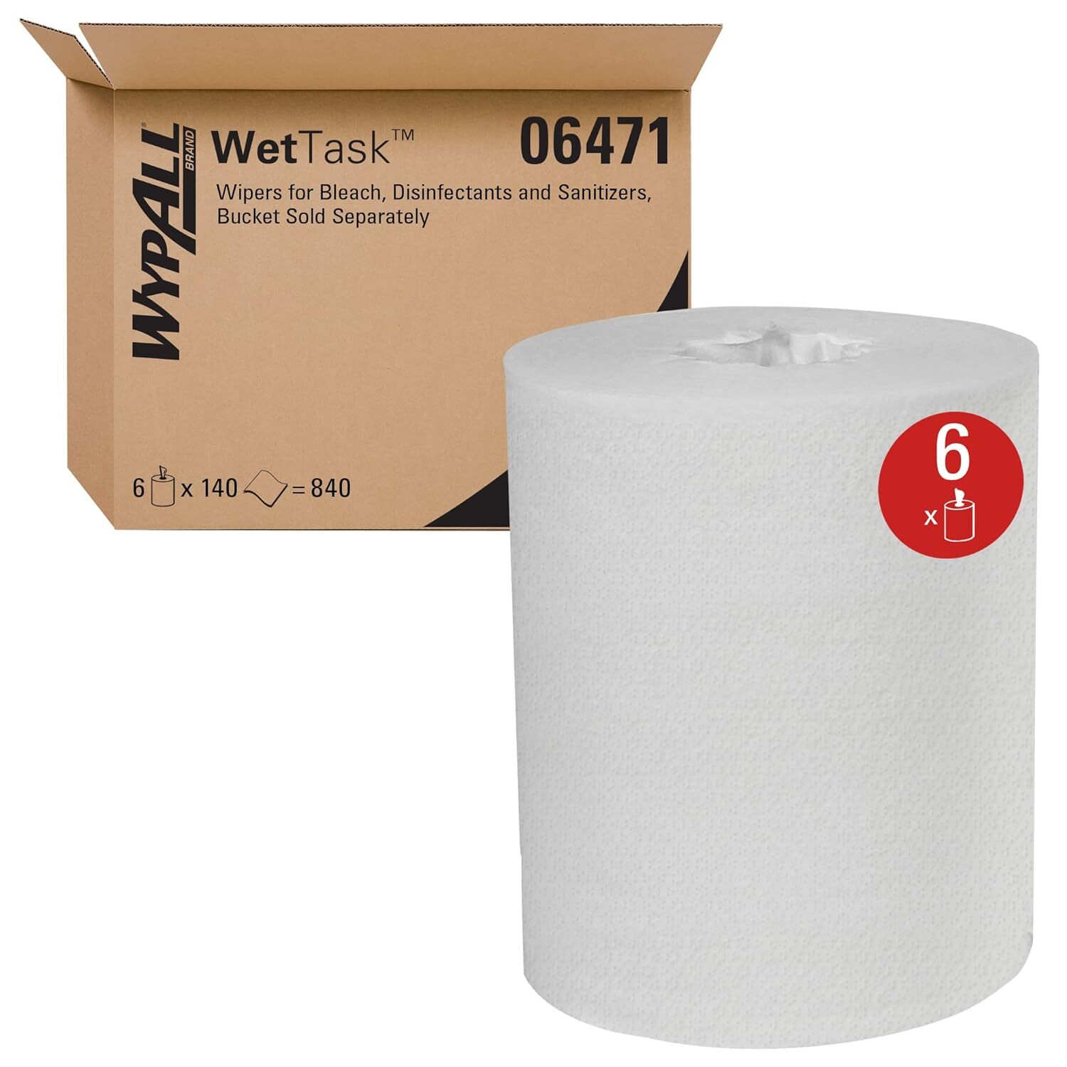 Kimberly Clark KIMTECH WETTASK Dual Performance Wiping System Purple | 6/Case