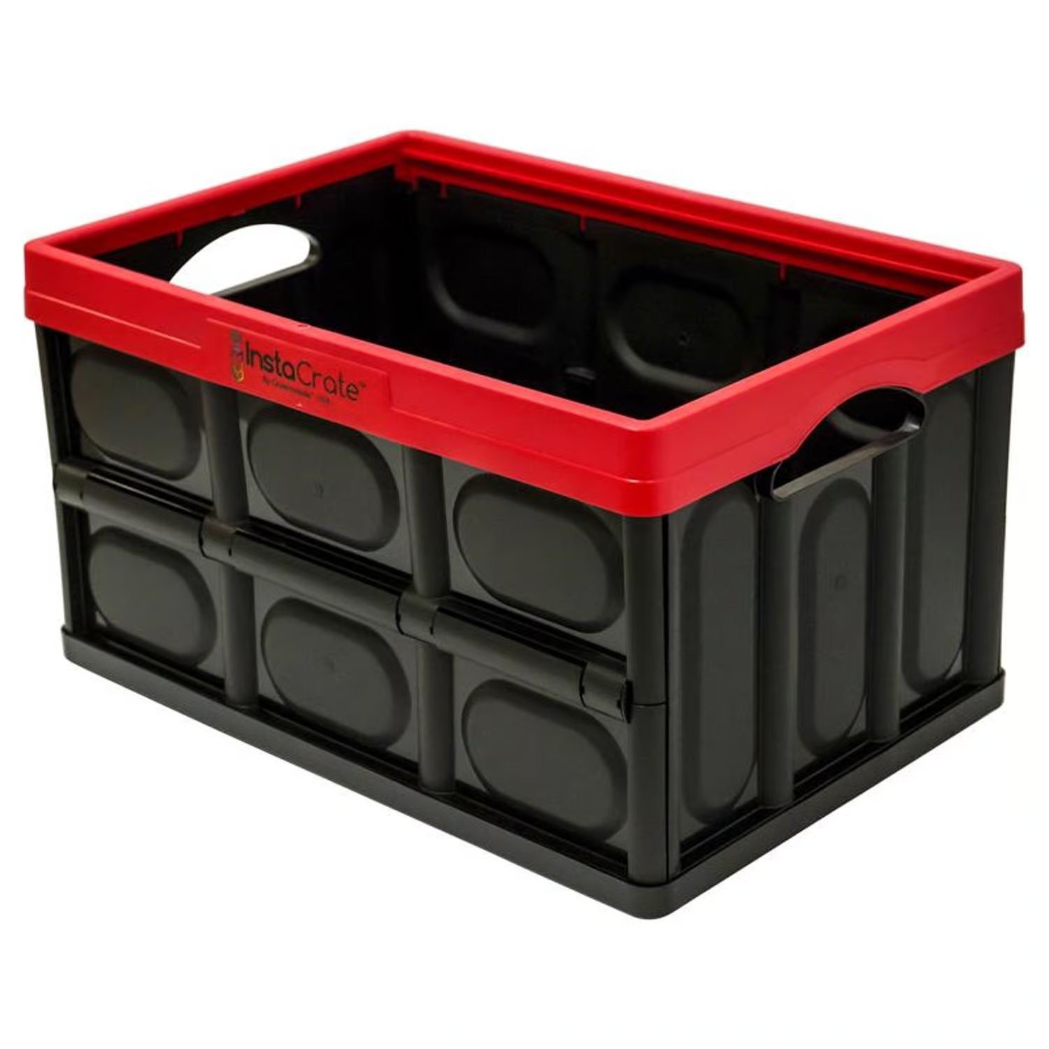 Greenmade InstaCrate 12 gal Black/Red Folding Crate 11.7 in. H X 14.2 in. W X 21