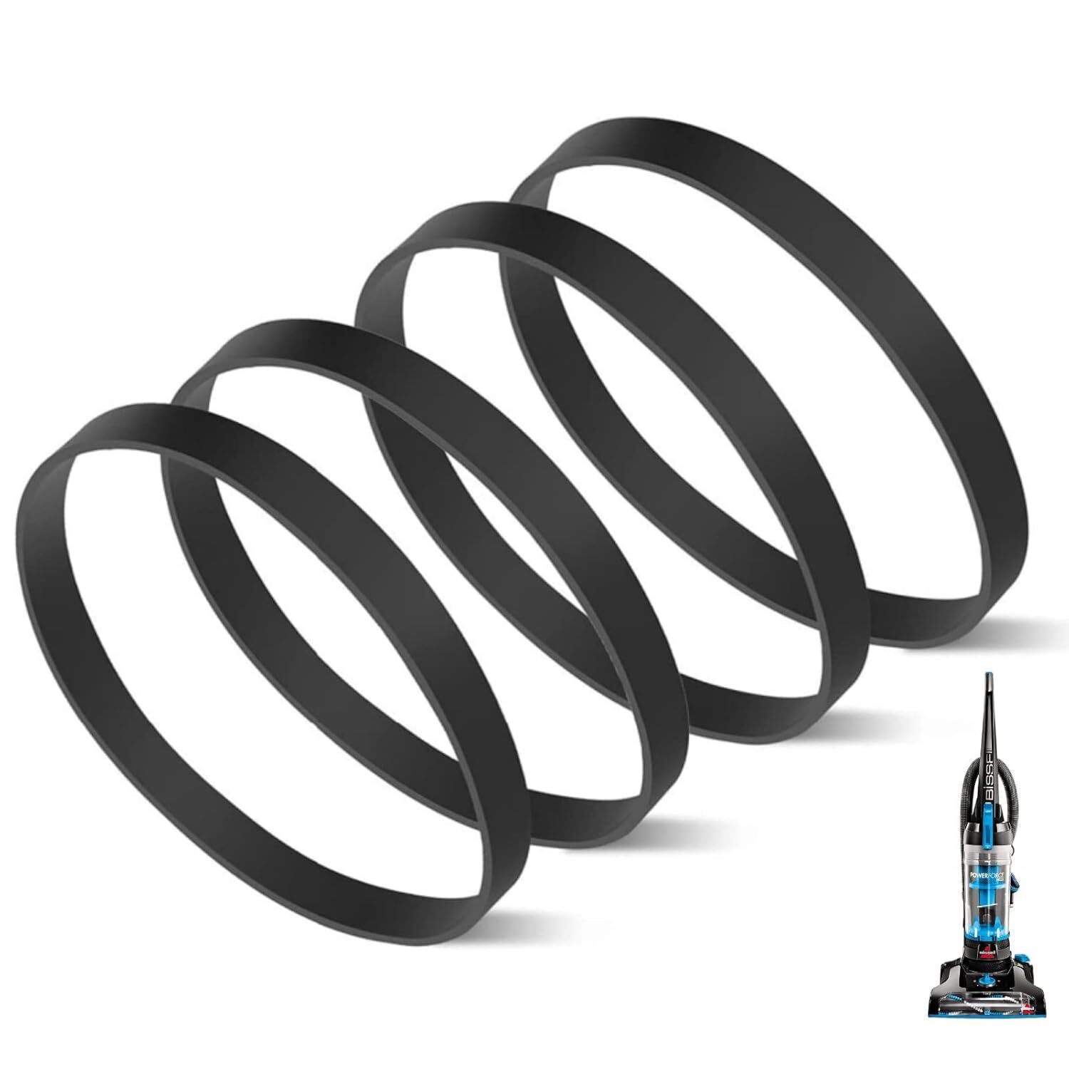 Replacement Belts For Bissell Power Force Helix Turbo Vacuum Rubber (4 Pack) NEW