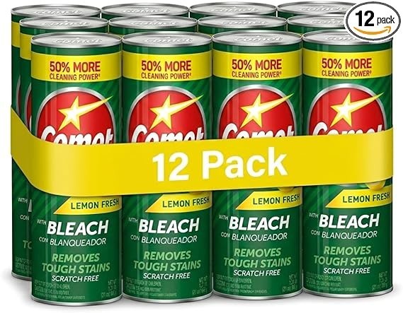 (12 pack) comet-Cleanser Powder 21 oz – All Purpose Powder Cleanser with lemon
