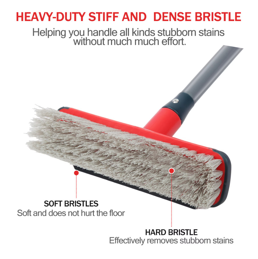 Floor Scrub Brush Long Handle Bathroom Shower Outdoor Deck Cleaning Brush Tool