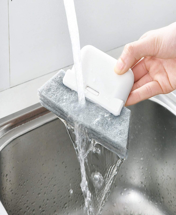1 pc Detachable Plastic Window Groove & Gap Cleaning Brush for Home Use