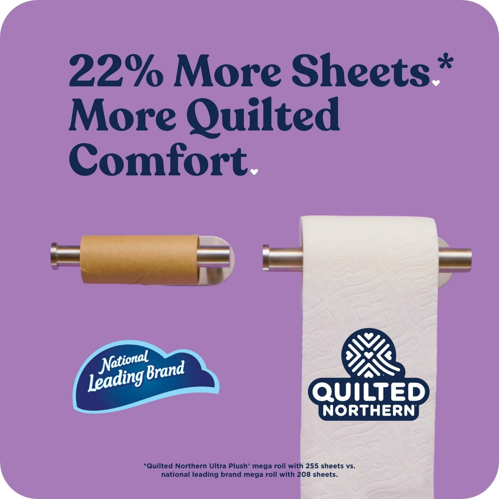 Quilted Northern Ultra Plush 3-Ply Toilet Paper, 24 Mega Rolls, 255 Sheets Per R