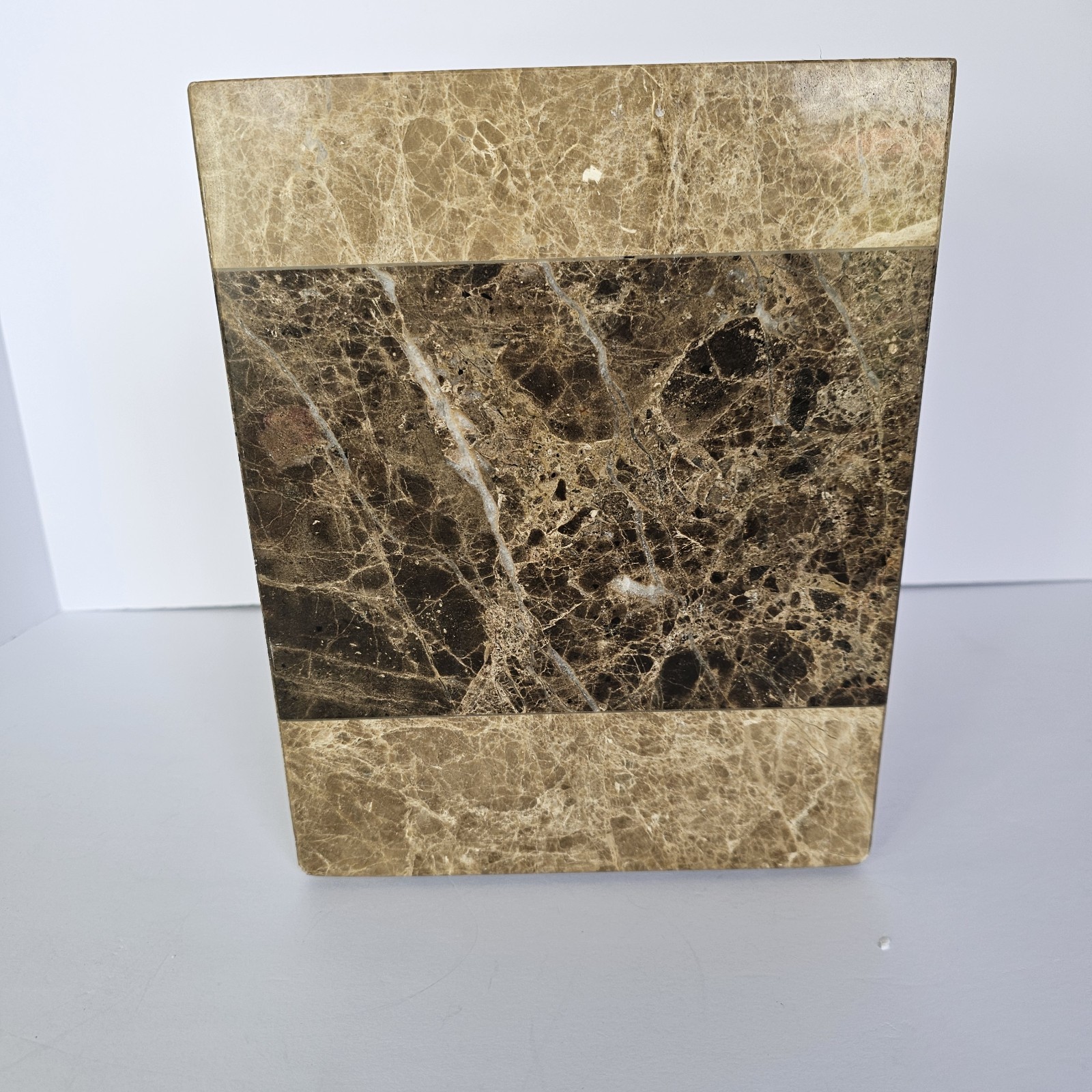 Marble Stone Wastebasket Heavy
