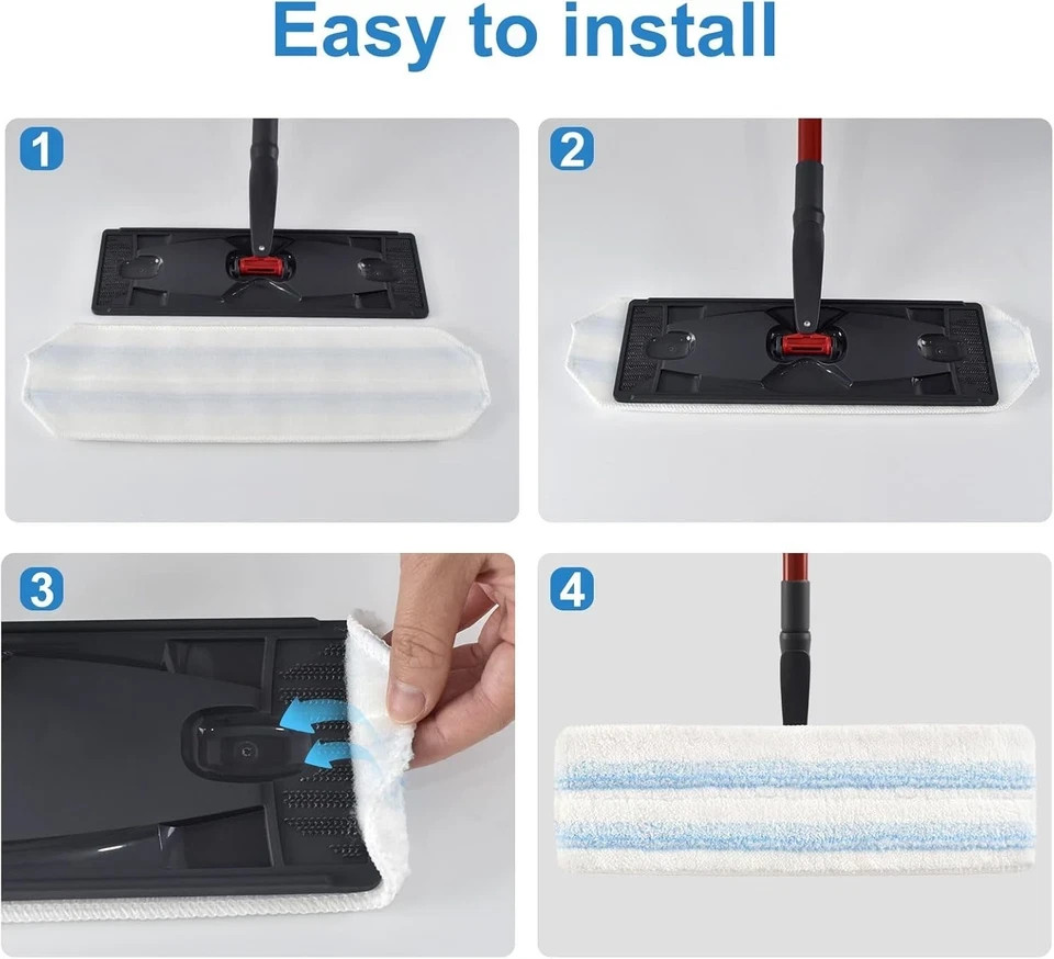 8 Pack Mop Pads Replacements Compatible with O Cedar H2prO Flat System…
