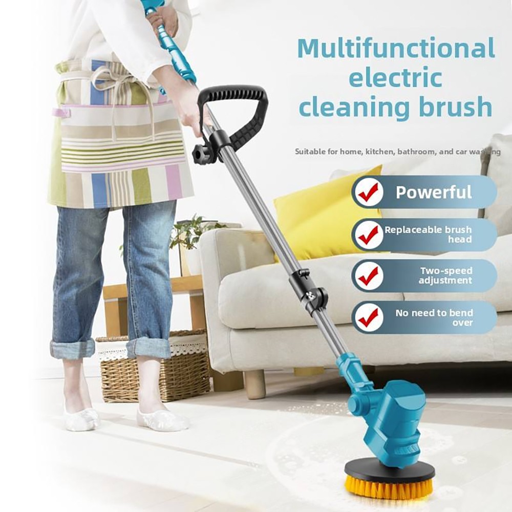 5000RPM Electric Spin Scrubber with Two Batteries Cordless Tile Floor Scrubber
