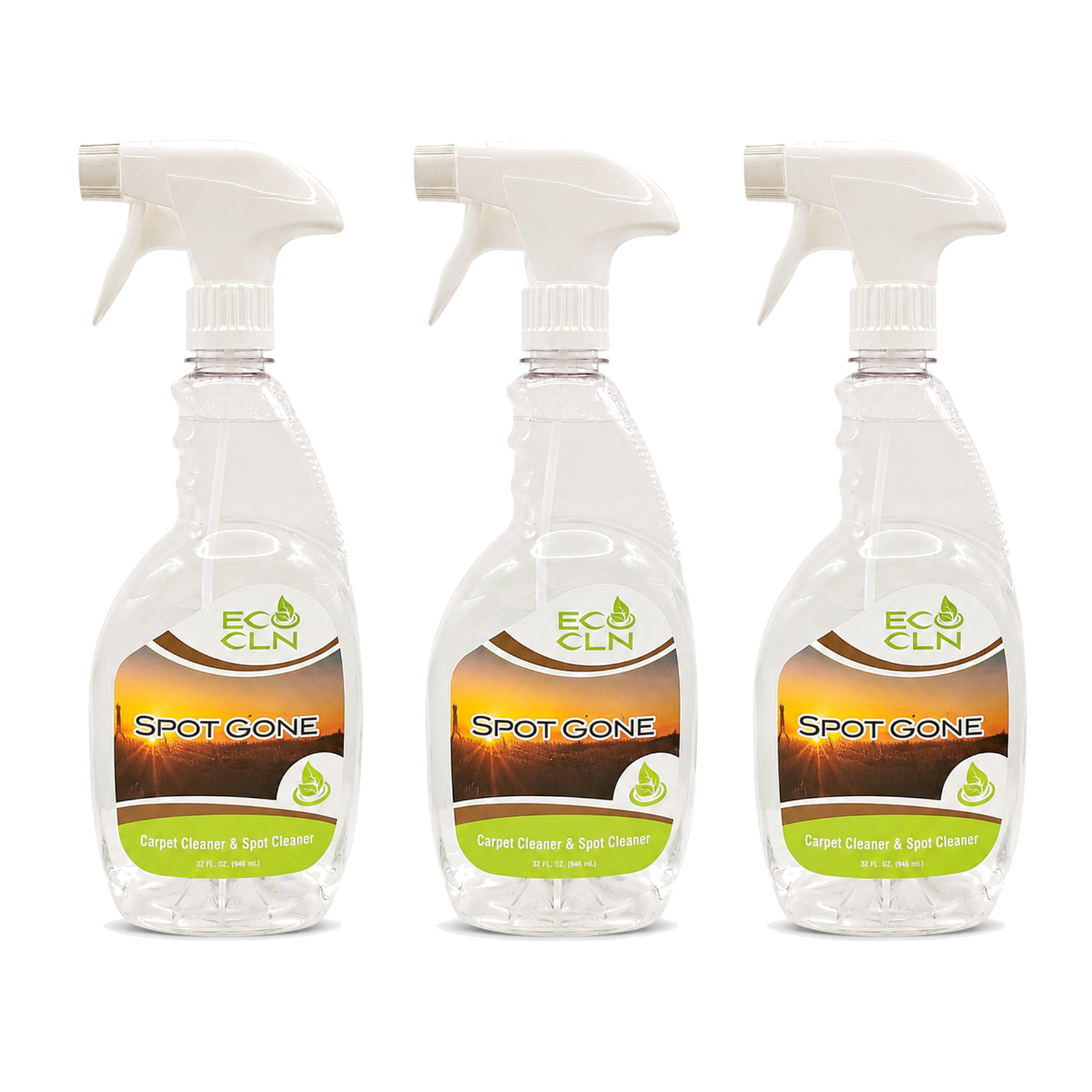 Eco Cln Spot Gone Carpet & Upholstery Stain Remover Spray 32 oz 3-Pack