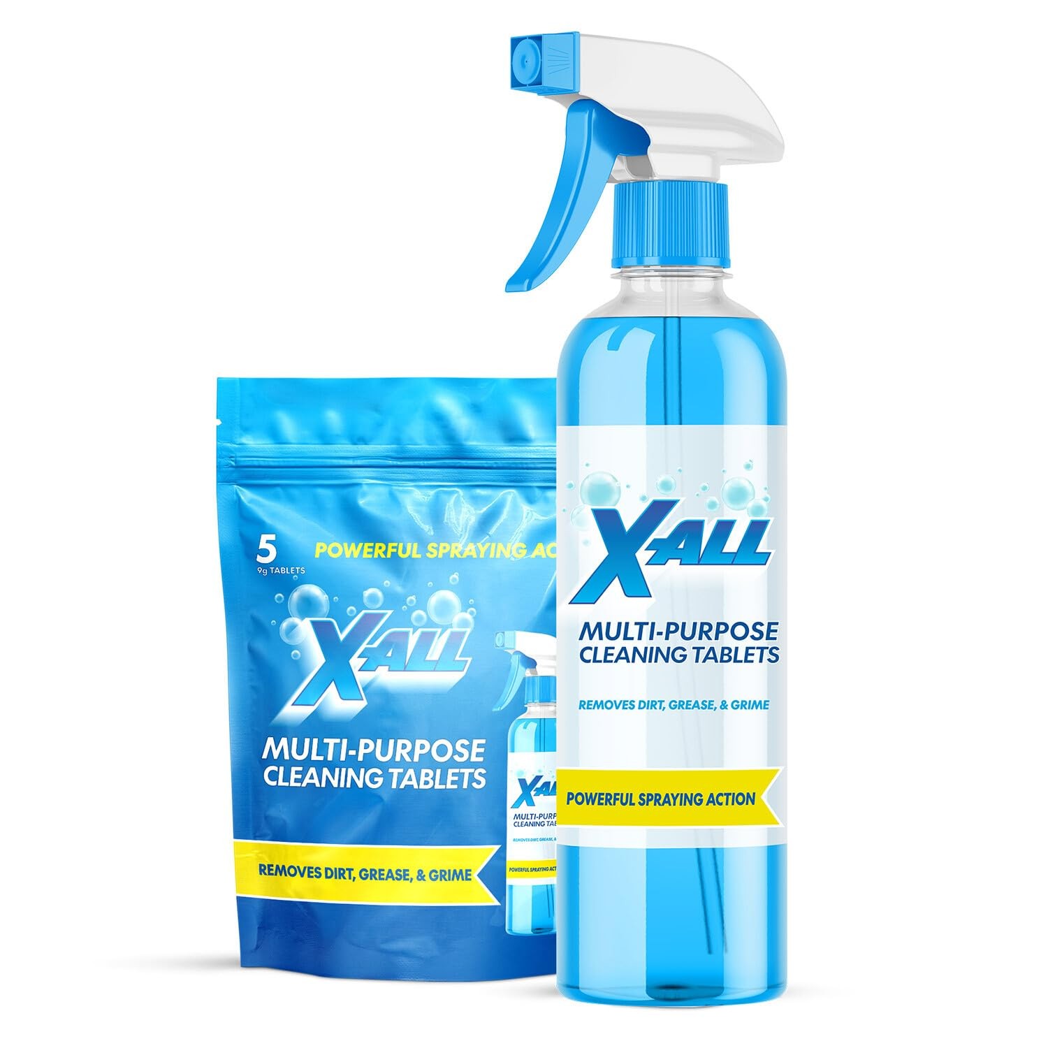 X-ALL Multi-Purpose Cleaner – Spray Bottle and 5x Cleaning Tablets – Cleaner …