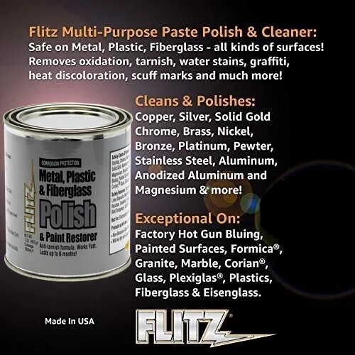 FLITZ Metal, Plastic & Fiberglass Polish 1lb/453g CA03516 (SEE VIDEO)