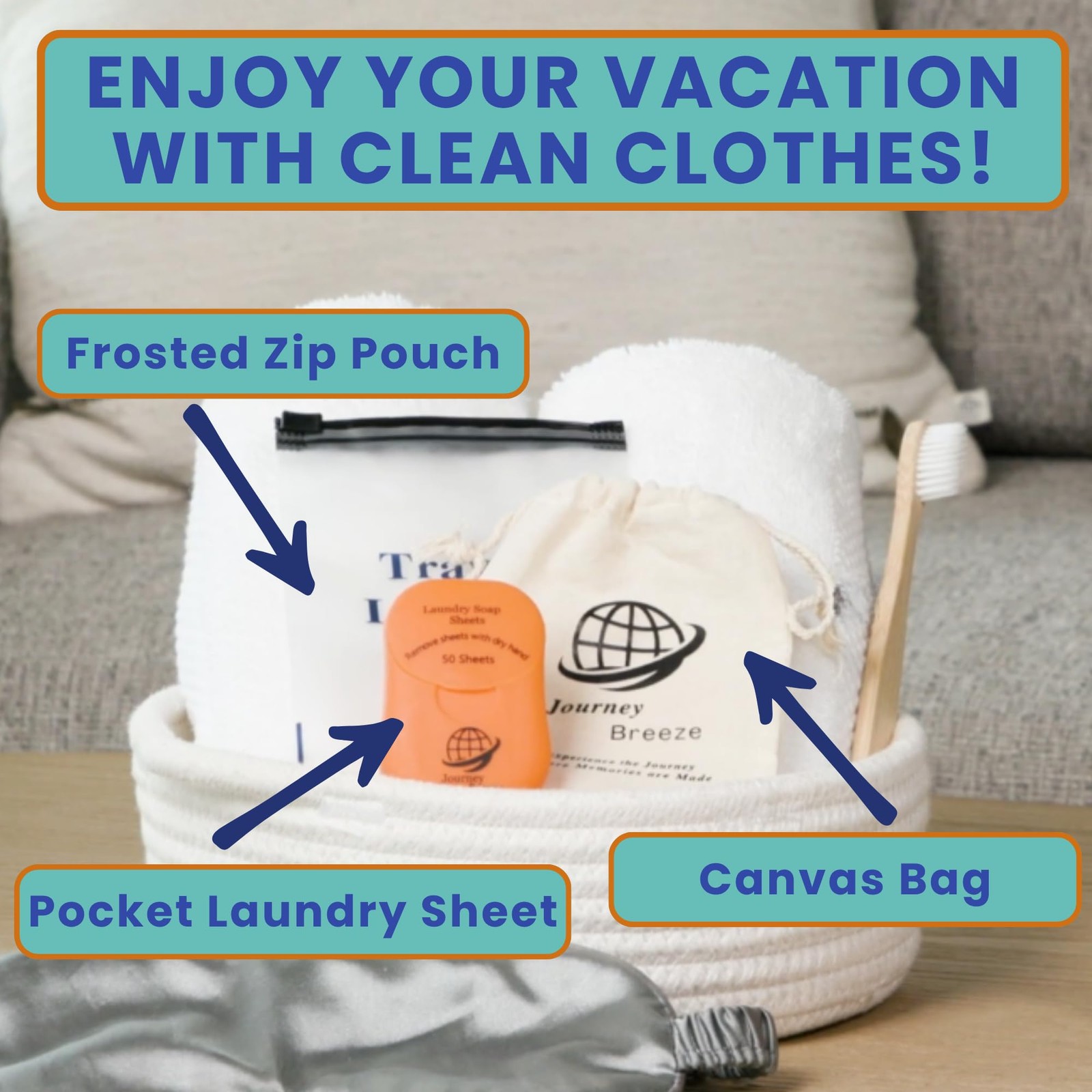 Travel Laundry Detergent Sheets 50 Pack – Compact Travel Detergent for Sink W…