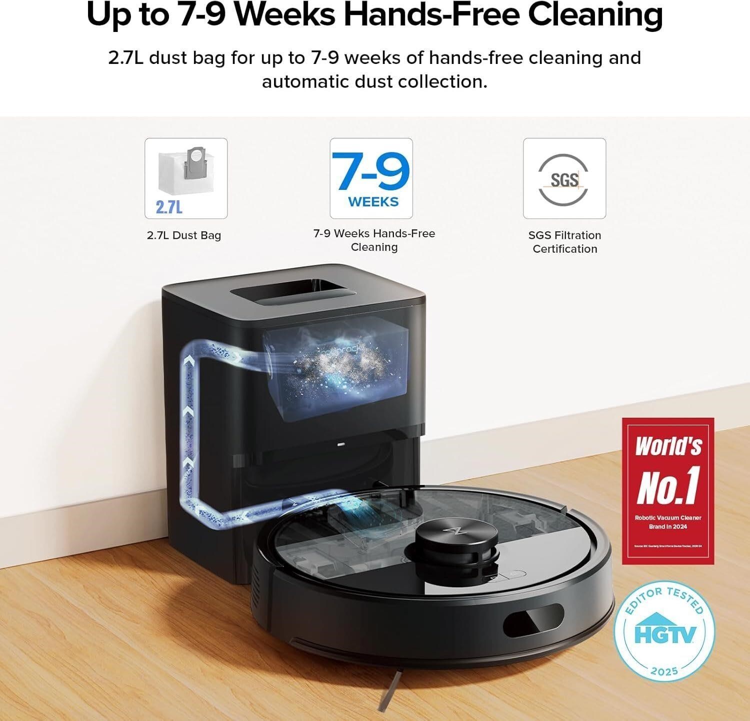 roborock Q7 M5 Robot Vacuum and Mop Upgraded from Q5 Max Up to 7-9 Weeks Self