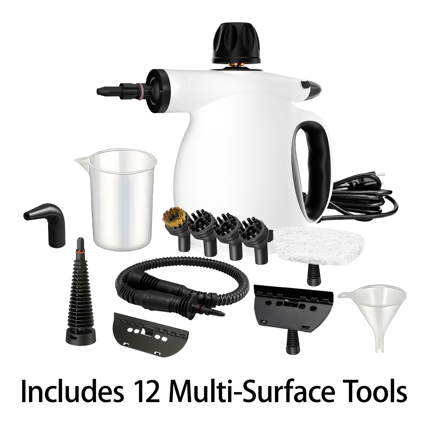 2500W Handheld Steam Cleaner: High-Temp, High-Pressure, Portable for Home & Car