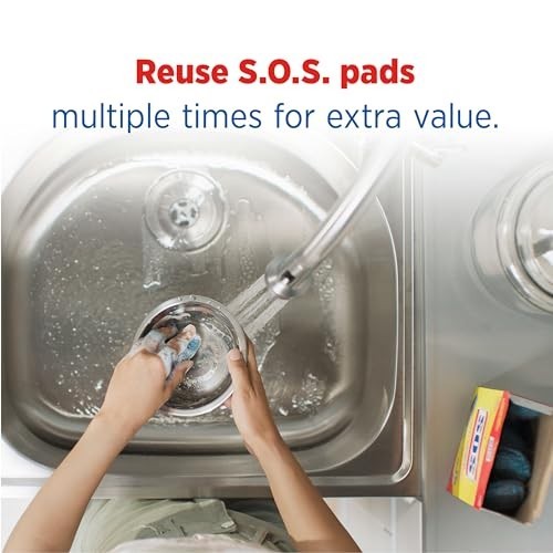 SOS Steel wool Scouring soap pad 18 -Pack