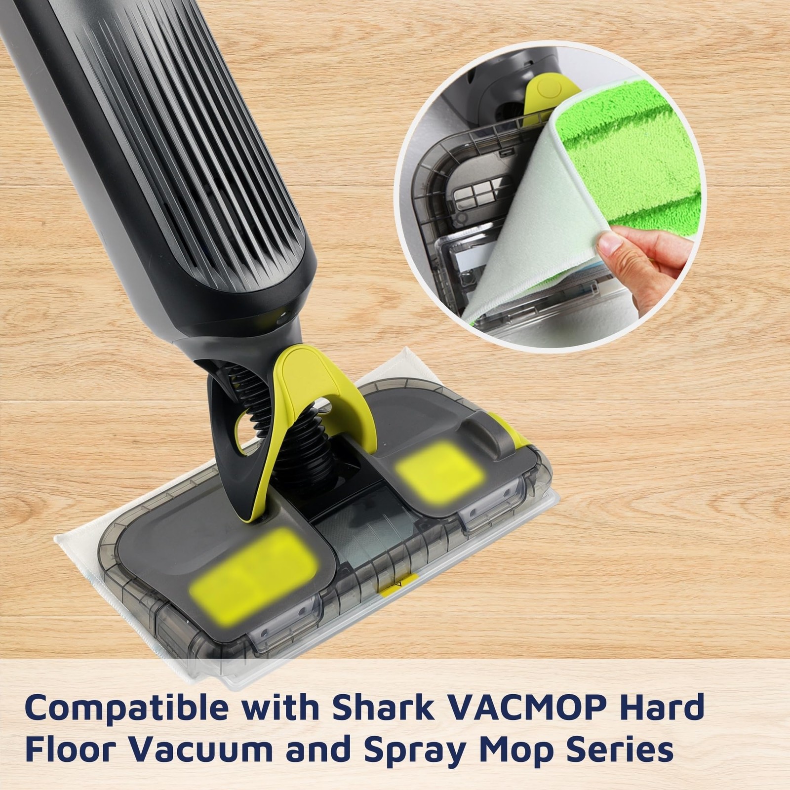 Mop Pads With Shark Vacmop VM252 VM250 VM200 VM190, Reuseable Washable Vacuum…