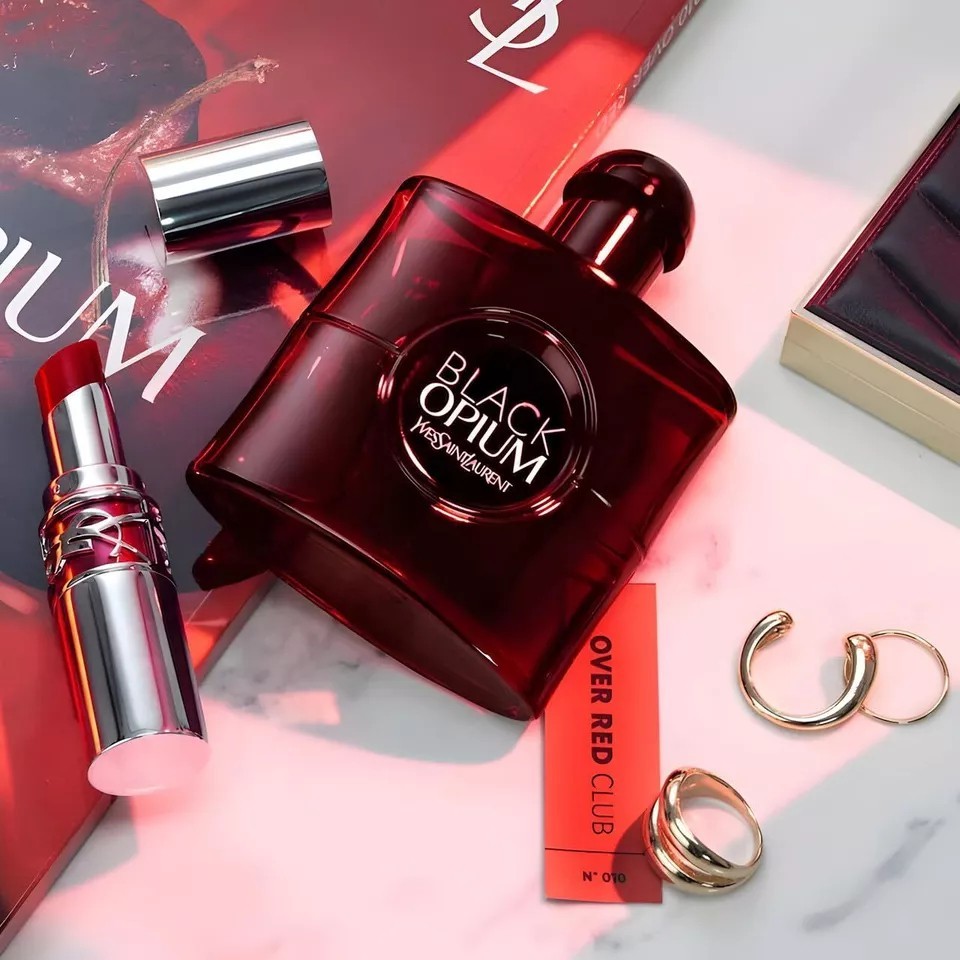 New EDP Women’s Sealed 90 ml Black OPIUM OVER RED 3 oz Spray US Shipping