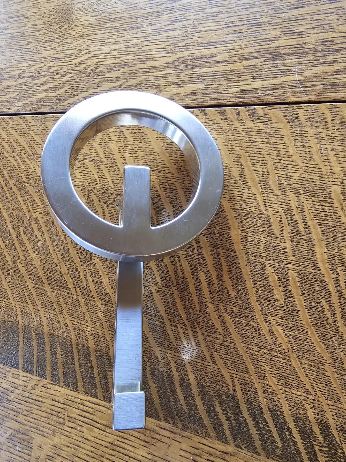 PAMAR Hook Wall Mount Coat Hanger HOOK Retail $118 Display BRUSHED NICKEL Italy