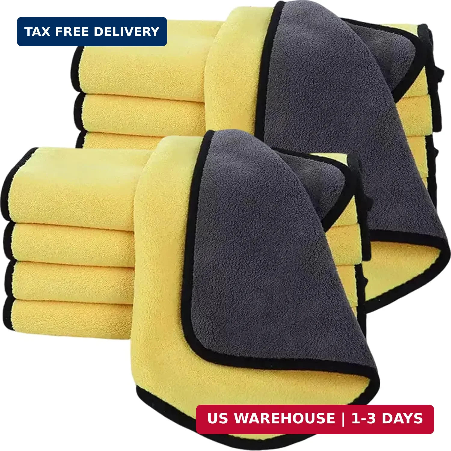 10 Pack Premium Microfiber Towels Coral velvet Washing and Detailing Towels for