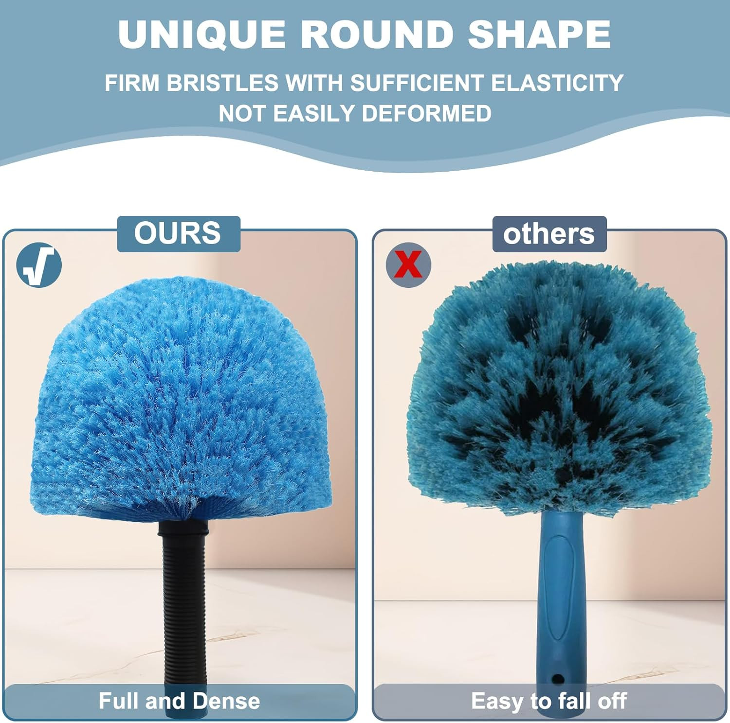 2 Pack Robust Cobweb Duster Head Brush – Superior Twist-On Web Cleaning Tool – S