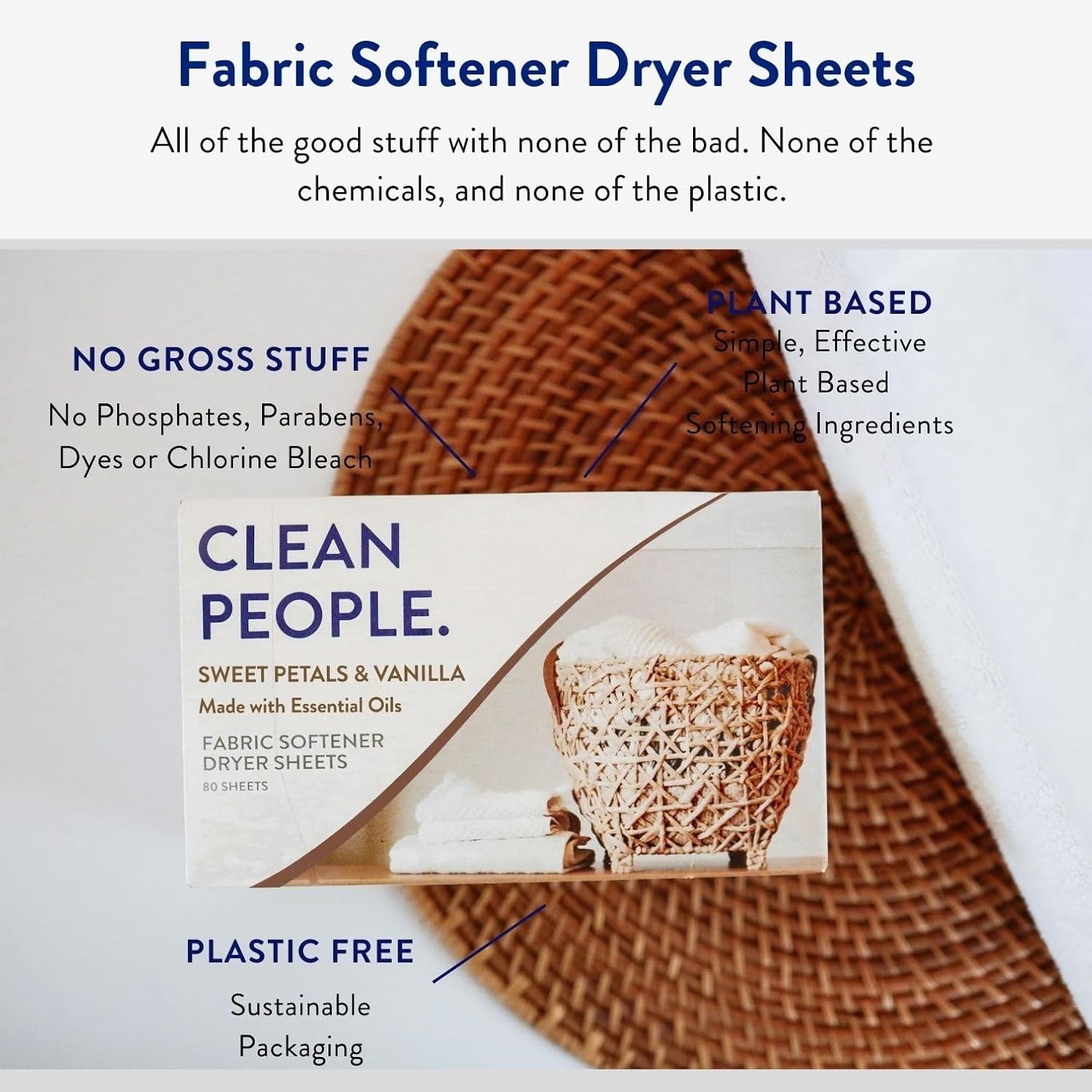 Fabric Softener Sheets 120 Pack Softens Static Cling Essential Oils