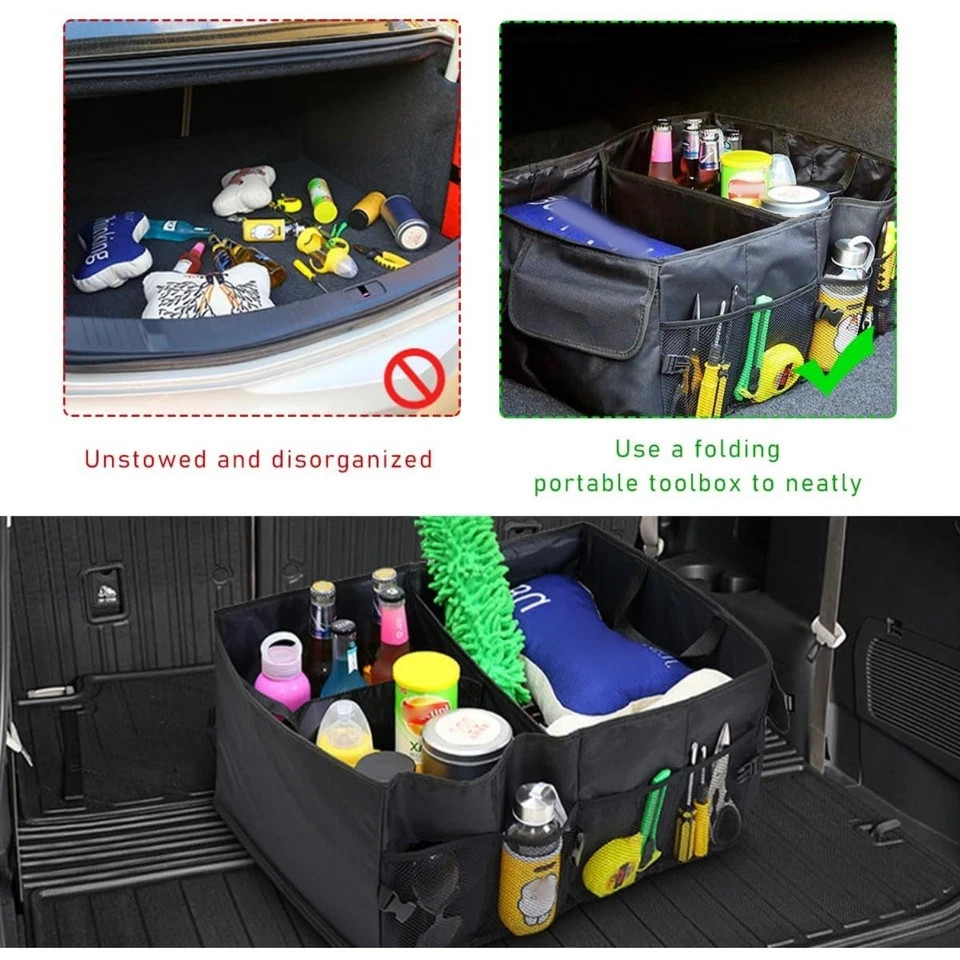 Car Trunk Backseat Organizer Waterproof Oxford Cloth Trunk Storage Organizer