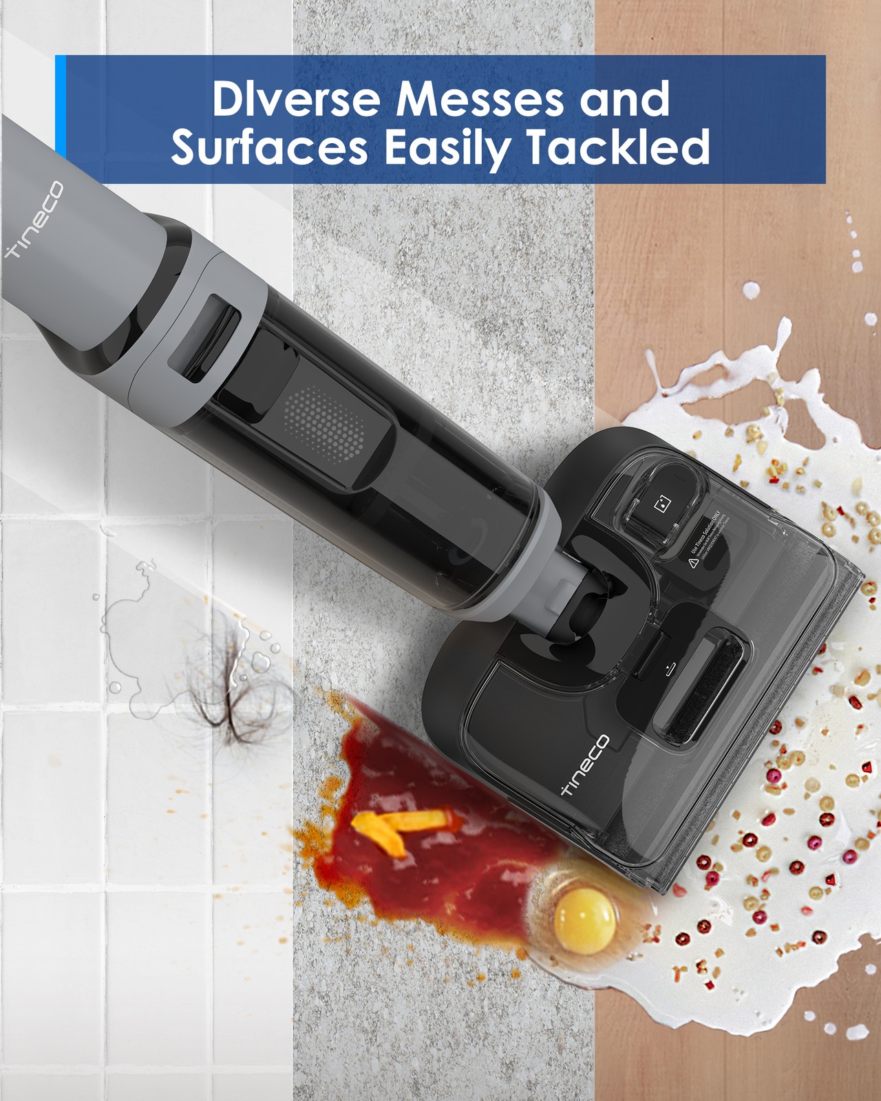 Tineco Floor ONE i5 Stretch Wet Dry Vacuum Cleaner, Vacuum & Mop in One Step