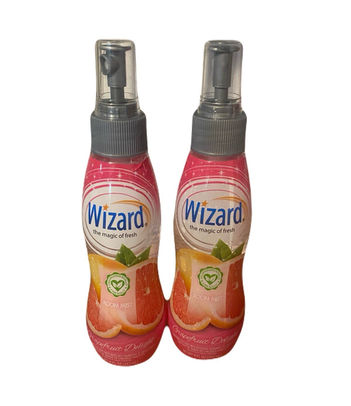 Wizard Grapefruit Room Mist Spray Air Freshener Deodorizer 8 fl oz 2 Pack