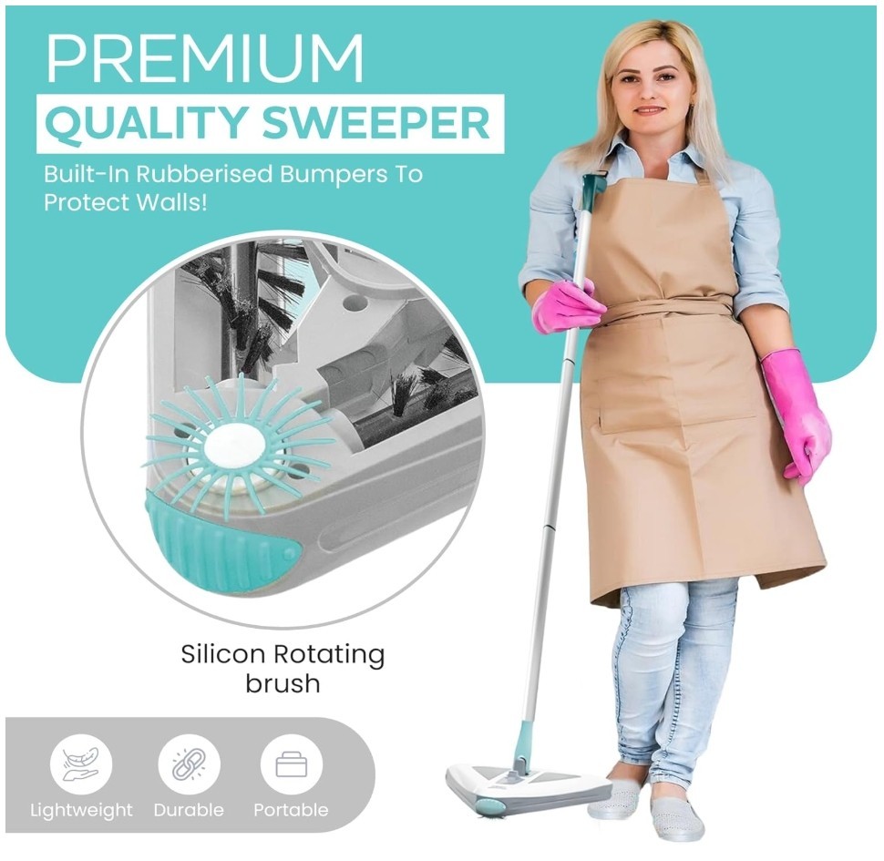 Zippi Sweeper Max- Powerful and Lightweight Sweeper, Perfect for Carpet Hardwood