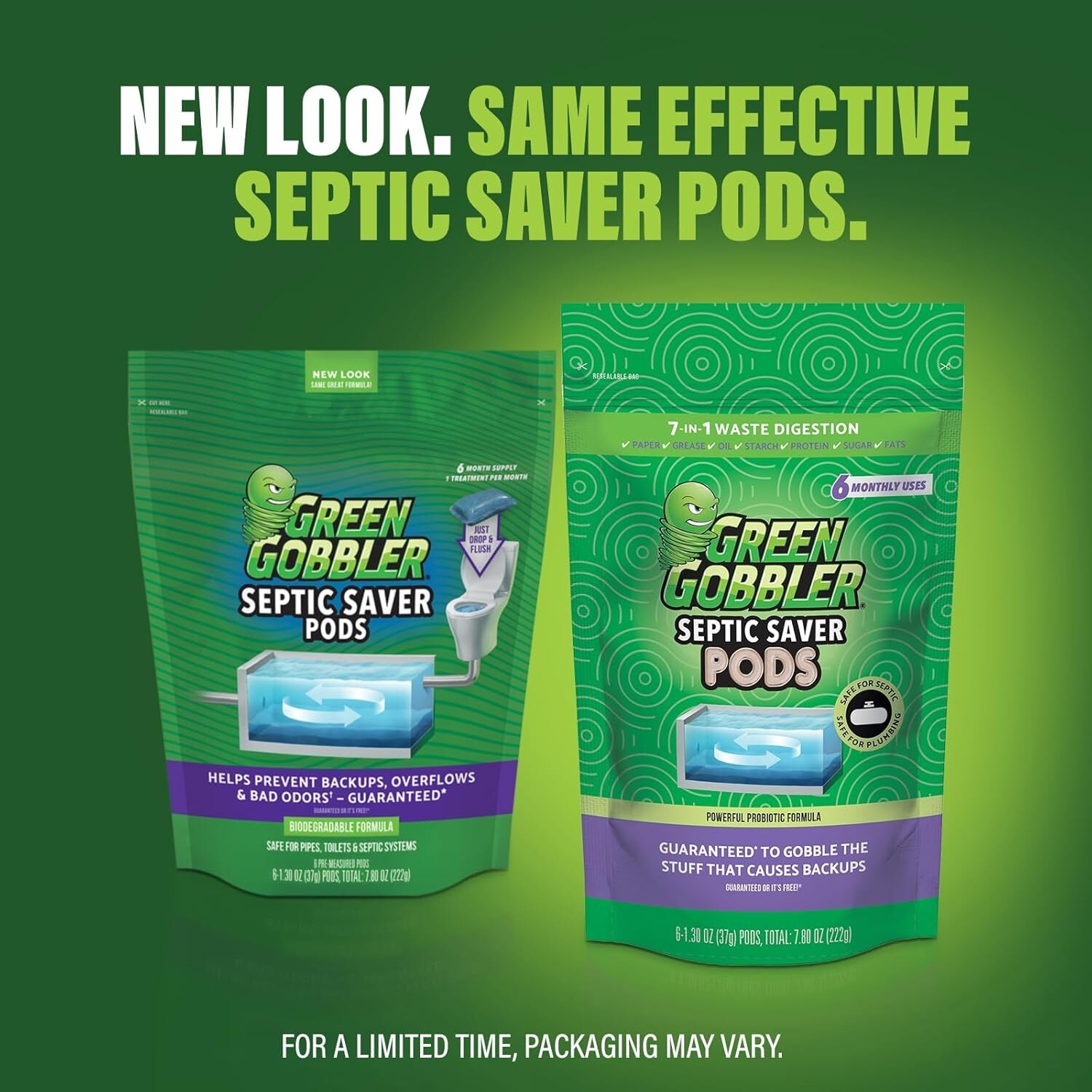 Natural Septic Saver Pods – Monthly Maintenance for Your Tank, 12 Pods Included