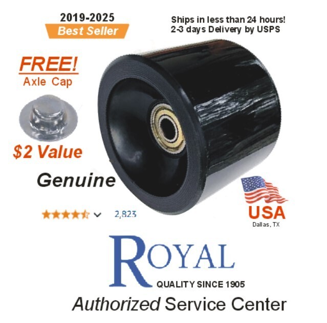 Royal Metal Upright Vacuum Cleaner Gloss, Synthetic Unbreakable Wheel, Free Cap