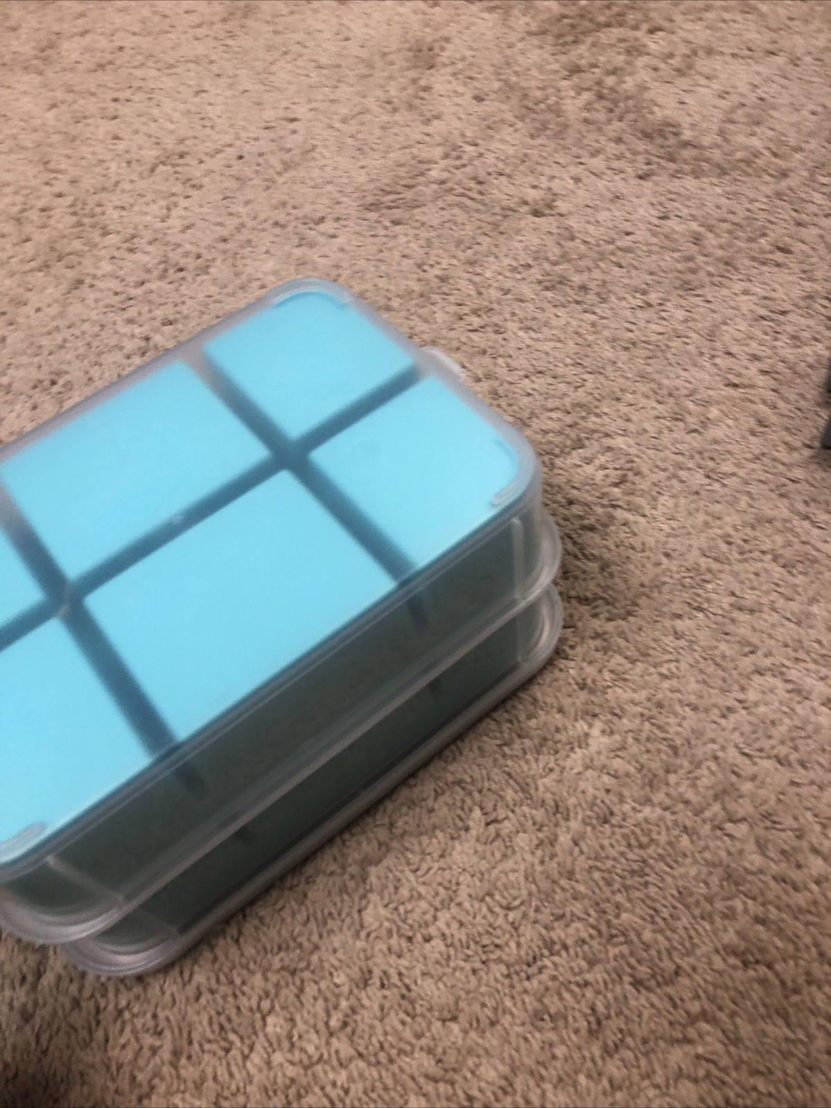 Sterilite Teal Rectangular Storage Container Snap Lid 12 Compartments EX