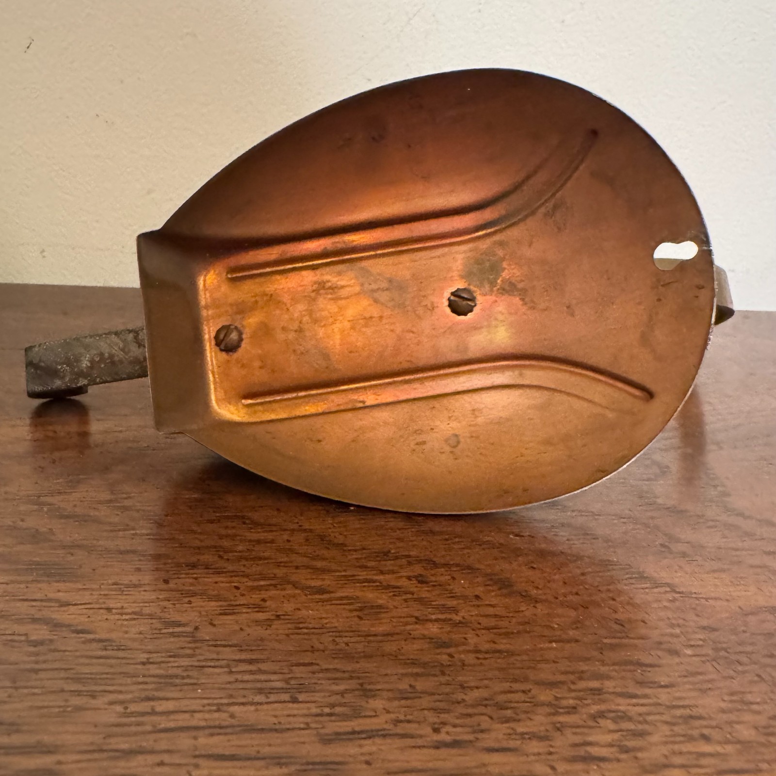 Vintage Art Nouveau Style Copper Wall Sconce Plant Hook Lantern Holder Hanger