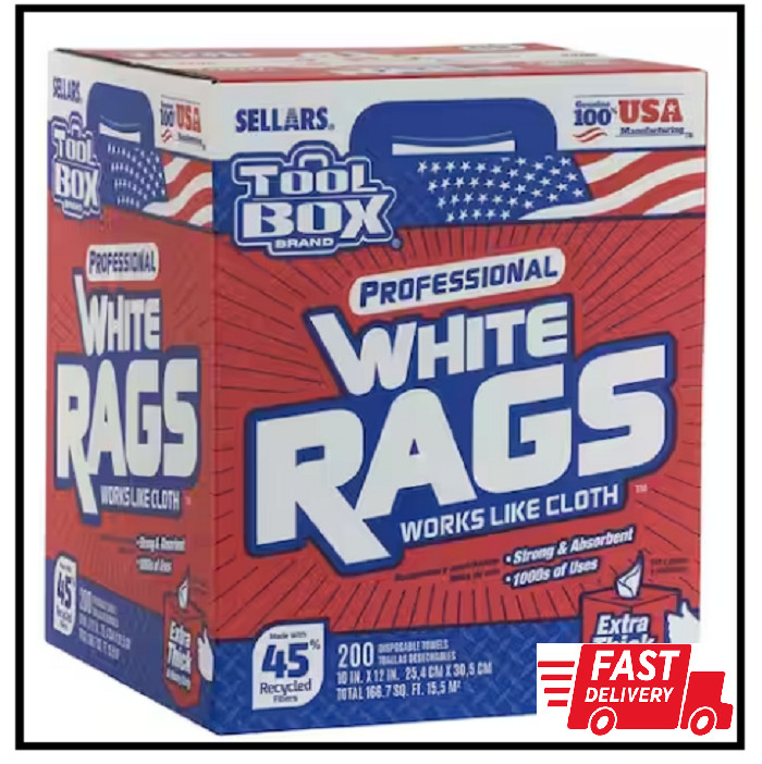 Z400 Natural Fiber White Painter’S Rags (200-Count)