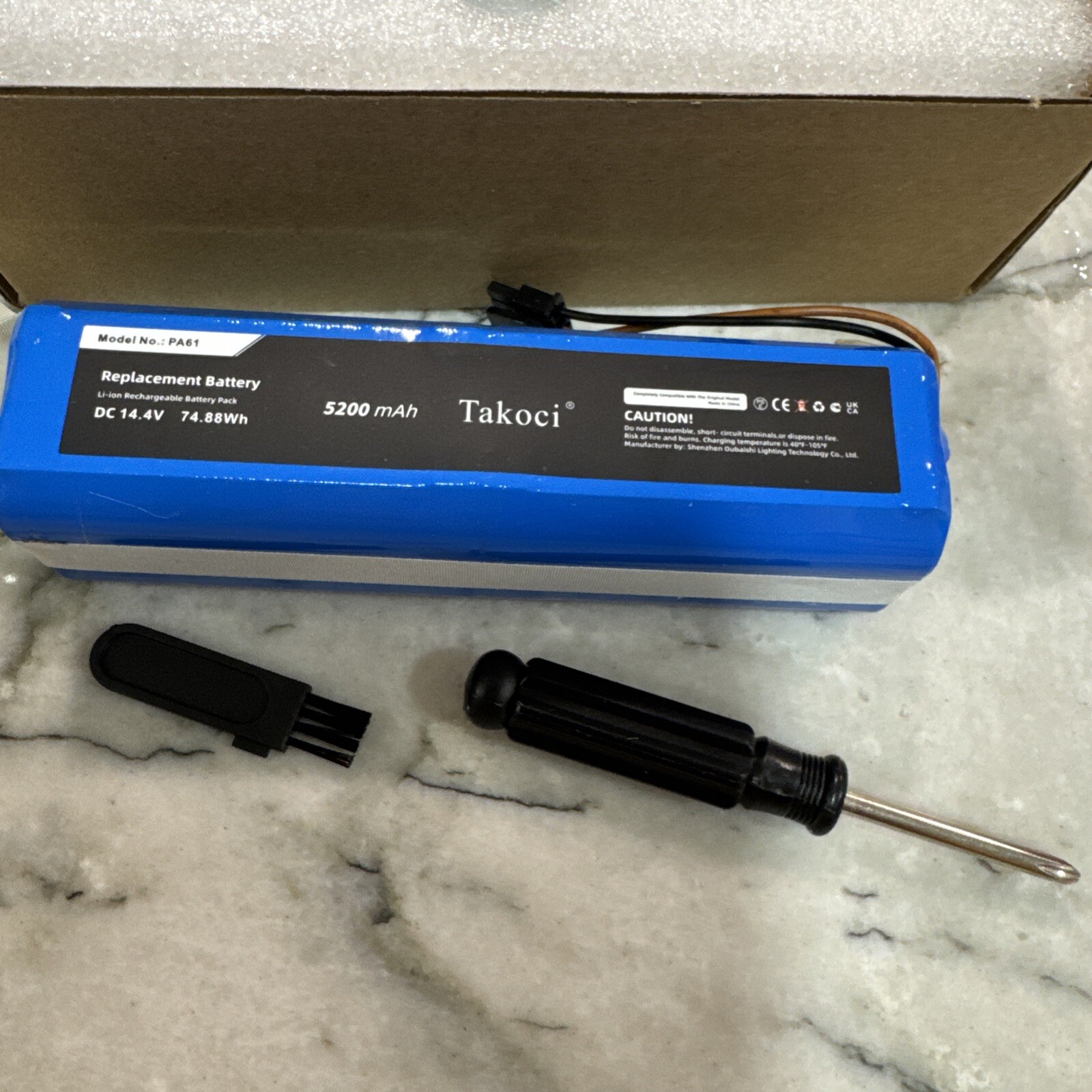 14.4V 5200mAh PA61 RoboVac Battery Replacement for Eufy RoboVac X8 Series Robot