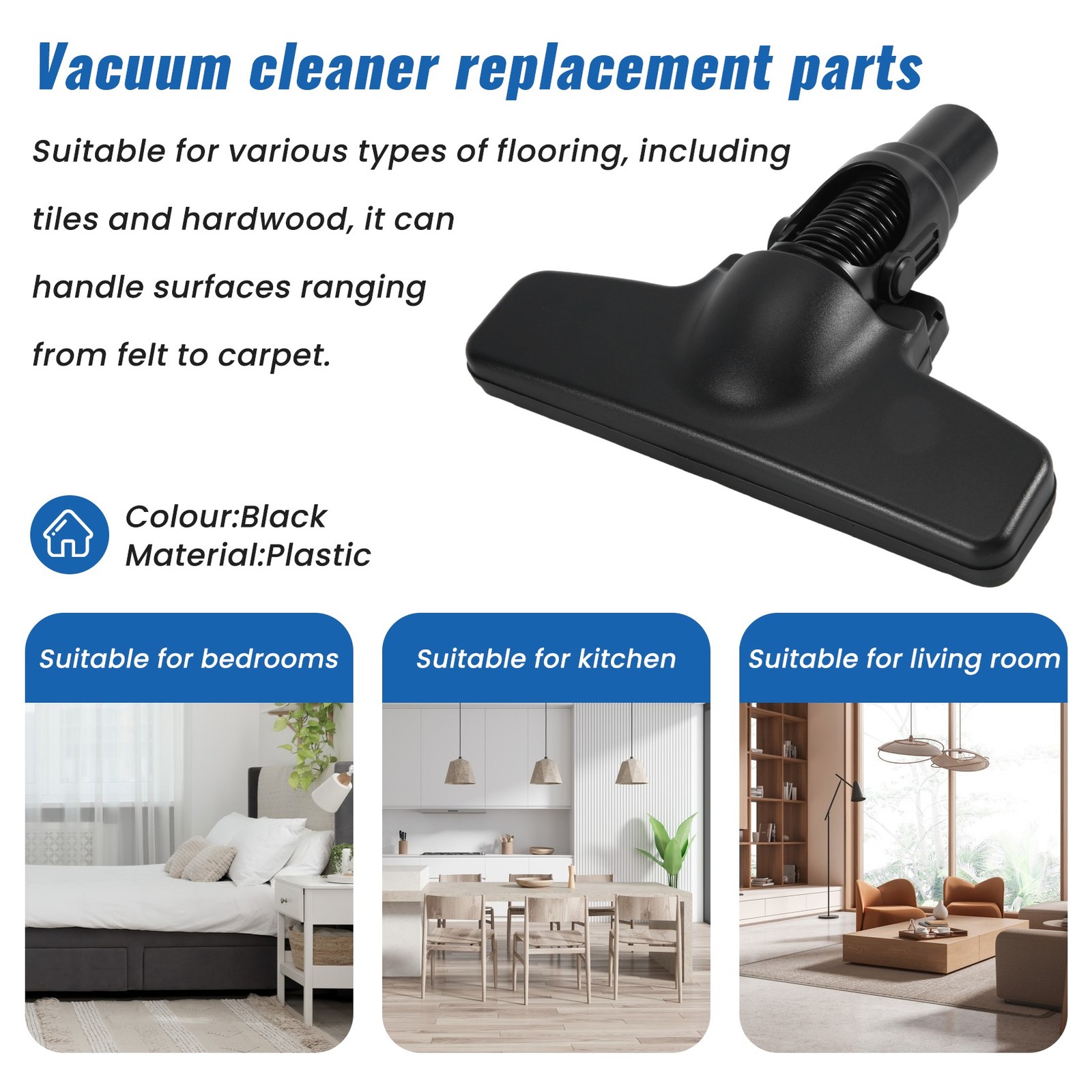 1 1/4Inch 32mm Vacuum Floor Brush Attachment,Universal Vacuum Cleaner Turbo8742