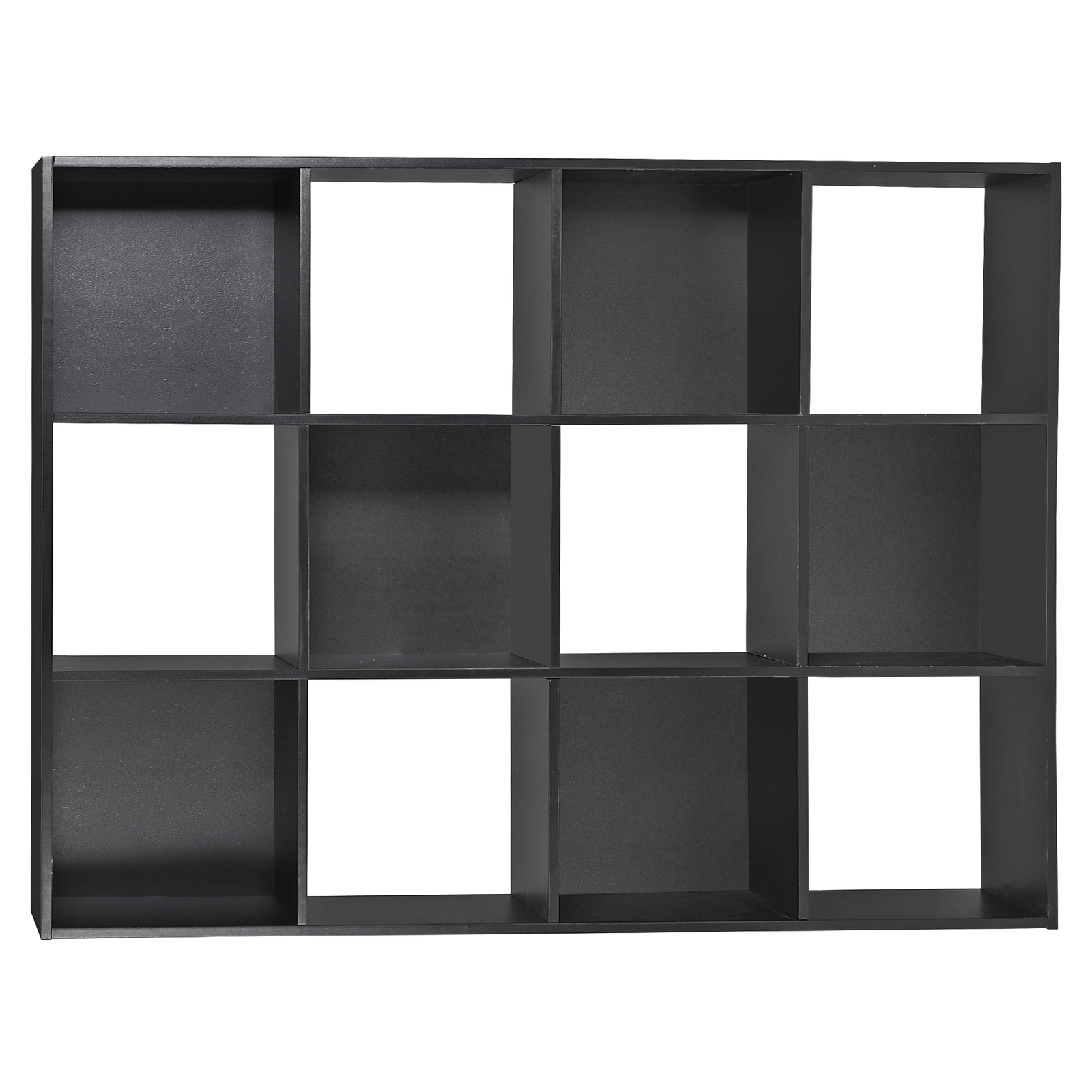 12 Cube Storage Organizer Wooden Bookcase Display Storage Unit Home Office Black