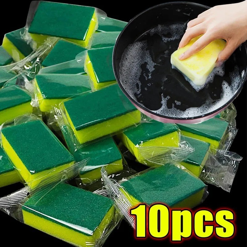 Cleaning Sponges Dish Scrubber Soft & Heavy Duty Microfiber Kitchen Sponge