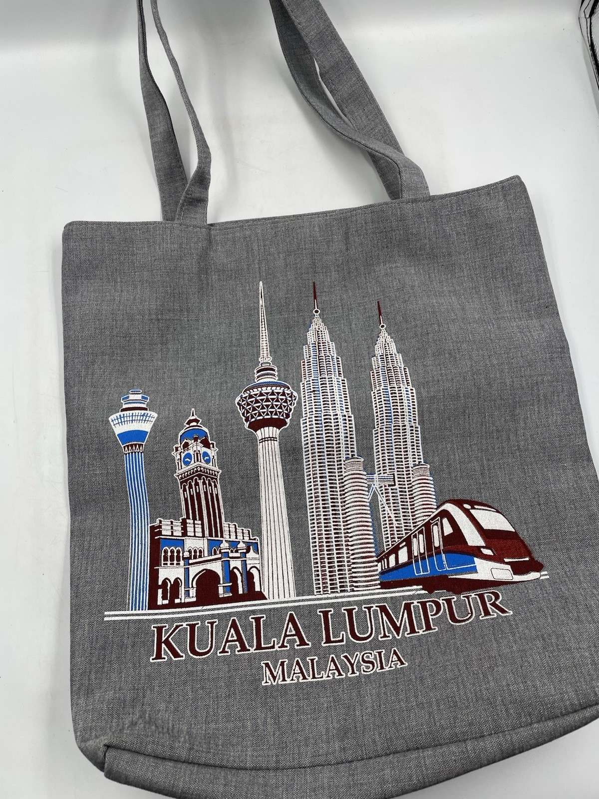 Kuala Lumpur Malaysia Canvas Tote Bag Travel Souvenir NEW W/out Tags